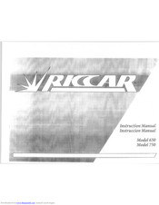 RICCAR 750 Instruction Manual
