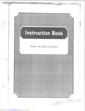 Riccar RL343DR Instruction Book