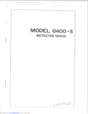Riccar 8400-S Instruction Manual