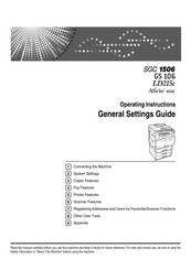 Ricoh Aficio SGC 1506 Operating Instructions Manual