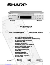 Sharp VC-S2000HM Operational Manual