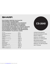 Sharp CS-2640 Operation Manual