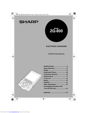 Sharp ZQ-800 Operation Manual