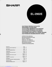 Sharp EL-2902E Operation Manual