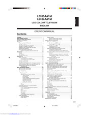 Sharp LC-30AA1M Operation Manual