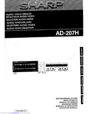 Sharp AD-207H Operation Manual