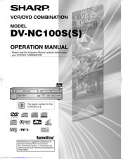 Sharp DV-NC100SY Operation Manual