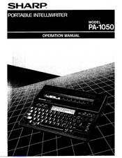 Sharp PA-1050 Operation Manual