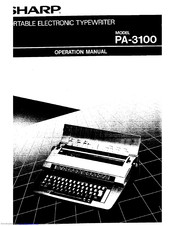 Sharp PA-3100 Operation Manual