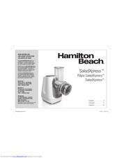 Hamilton Beach SaladXpress 70950 Use & Care Manual