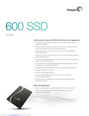 Seagate 600 SSD Specifications