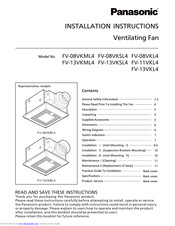 Panasonic FV-11VKL4 User Manual