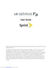 LG Sprint Optimus F3 User Manual