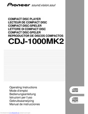 Pioneer CDJ-1000MKII Operating Instructions Manual
