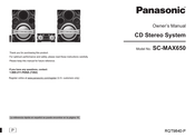 Panasonic SC-MAX650 Owner's Manual