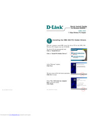 D-Link DWL-500 - 11Mb Wireless LAN PCI Network Card Quick Install Manual