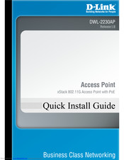 D-Link DWL-2230AP - xStack - Wireless Access Point Quick Installation Manual