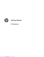 HP EliteBook 2170p Getting Started Manual