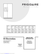 Frigidaire FGHS2644K - Gallery 26.0 cu. Ft. Refrigerator Service Data Sheet