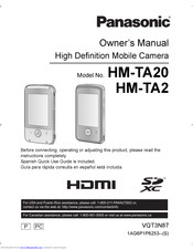 Panasonic HM-TA2 Owner's Manual