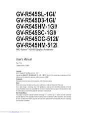 Gigabyte GV-R545OC-512I User Manual