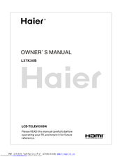 Haier L37K30B User Manual