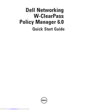 Dell Powerconnect W-ClearPass Hardware Appliances Quick Start Manual