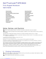 Dell Latitude D630 XFR User Manual