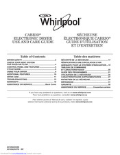 Whirlpool WED8500BW Use And Care Manual