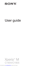 Sony Ericsson Xperia M User Manual