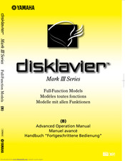 Yamaha Disklavier Mark III Series Advanced Operation Manual