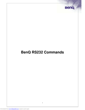 BenQ PW01 Manual