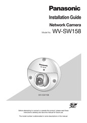 Panasonic WV-SW158 Installation Manual