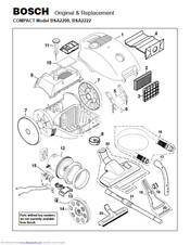 Bosch BSA2200 Parts List