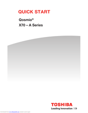 Toshiba Qosmio X70 Quick Start Manual