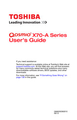 Toshiba Qosmio X70 User Manual