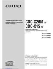 AIWA CDC-X20M Operating Instructions Manual