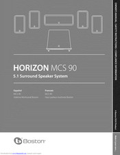 Boston Acoustics HORIZON MCS90 Owner's Manual