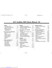 Cadillac 2011 SRX CROSSOVER Owner's Manual