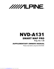 Alpine NVD-A131 SMART MAP PRO Owner's Manual