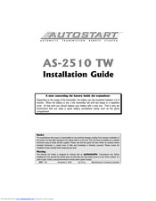 Autostart AS-2510 TW Installation Manual