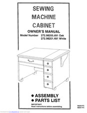 KENMORE 272.98200.491 Oak Owner's Manual