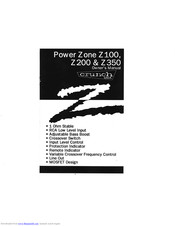 Crunch Power Zone Z100 Owner's Manual