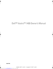 Dell Vostro 1400 Owner's Manual
