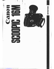 Canon SCOOPIC 16M Instructions Manual