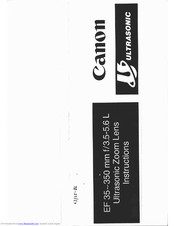 Canon EF 35~350 mm f/3,5-5,6 L Instructions Manual
