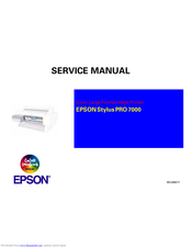 Epson Stylus PRO Color Large Format Inkjet Printer 7000 Service Manual