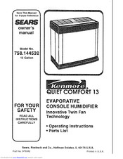 Kenmore Quiet Comfort 13 Owner's Manual