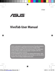 Asus VivoTab ME400CL User Manual