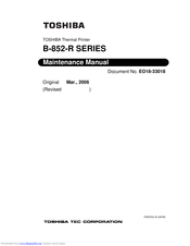Toshiba B-852-R Series Maintenance Manual